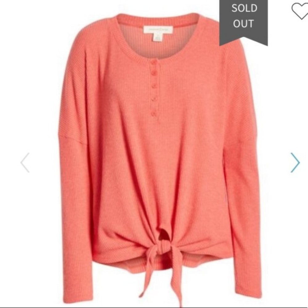 Treasure & Bond Front Tie Henley